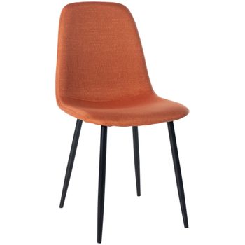 Clp Silla De Comedor Napier Tela Naranja 51x44x88 Cm