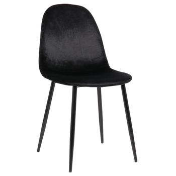 Clp Silla De Comedor Napier Terciopelo Negro 51x44x88 Cm