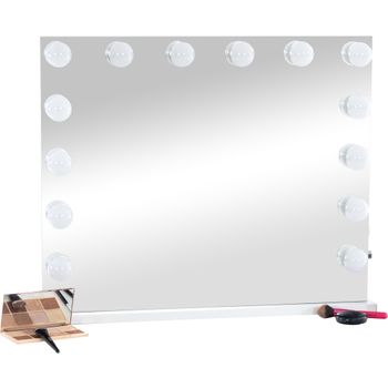 Clp Espejo De Maquillaje Palmdale Plástico Blanco 16x80x68 Cm