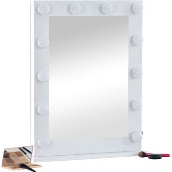 Clp Espejo De Maquillaje Visalia Plástico Blanco 16x60x83 Cm