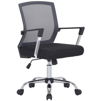 Clp Silla De Oficina Mableton Plástico Negro/gris 54x57x Cm