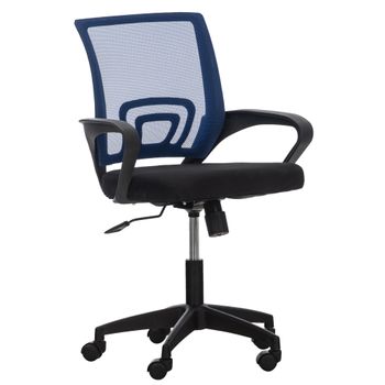 Clp Silla De Oficina Auburn Con Funda De Malla Microfibra Azul 50x62x84 Cm