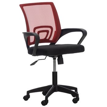 Clp Silla De Oficina Auburn Con Funda De Malla Microfibra Rojo 50x62x84 Cm