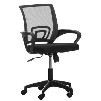 Clp Silla De Oficina Auburn Con Funda De Malla Microfibra Negro 50x62x84 Cm