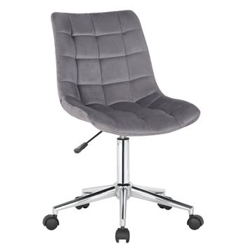 Clp Silla De Oficina Medford En Terciopelo Gris 62x46x81 Cm