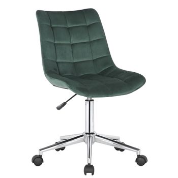 Clp Silla De Oficina Medford En Terciopelo Verde 62x46x81 Cm