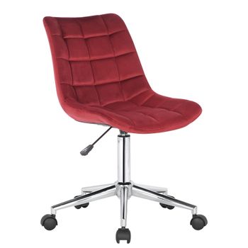 Clp Silla De Oficina Medford En Terciopelo Rojo 62x46x81 Cm