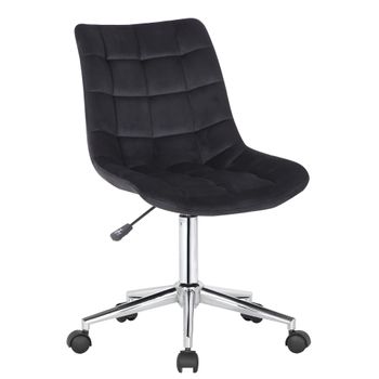 Clp Silla De Oficina Medford En Terciopelo Negro 62x46x Cm