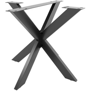 Clp Patas De Mesa Biloxi Metálicas Metal Negro 85x85x Cm