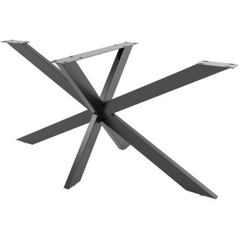 Clp Patas De Mesa Biloxi Metálicas Metal Negro 150x78x Cm