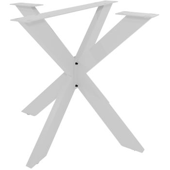 Clp Patas De Mesa Biloxi Metálicas Metal Blanco 85x85x71 Cm