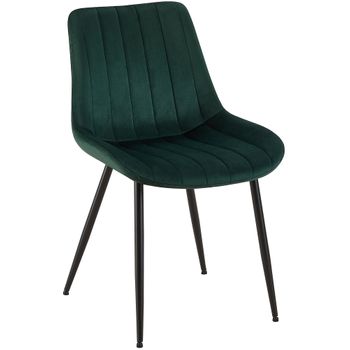 Clp Silla De Comedor Rahden En Terciopelo Verde 61x46x82 Cm