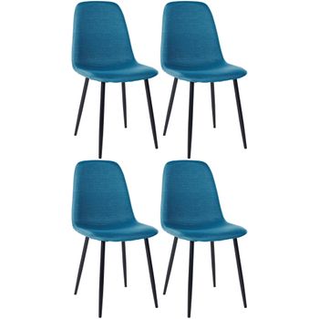 Pack 6 Sillas Comedor Denia De Tela Color Capuchino Con Patas De Metal  (capuchino X 6 Unidades) con Ofertas en Carrefour