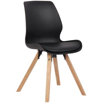 Clp Silla De Salón Luna Con Asiento Acolchado Plástico Negro 58x49x87.5 Cm