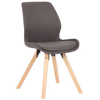 Clp Silla De Salón Luna Con Asiento Acolchado Tela Gris Oscuro 58x49x87.5 Cm