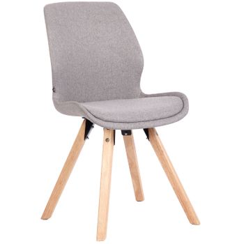 Clp Silla De Salón Luna Con Asiento Acolchado Tela Gris 58x49x87.5 Cm