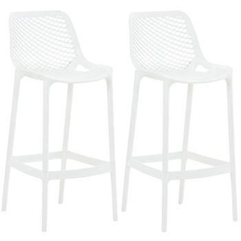 Pack 2 sillas blanco Saona modernas polipiel comedor salon cocina 97x51x42