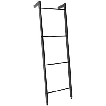 Clp Toallero Escalera Betti De 4 Barras Metal Negro 13.5x49x170 Cm