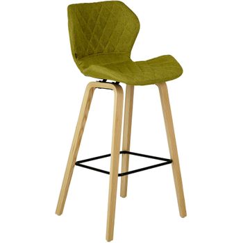 Clp Taburete De Bar Austin De Tela Verde 50x59x105 Cm