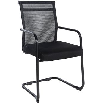 Clp Silla Cantilever Denny En Tela & Malla Negro 51x55x95 Cm