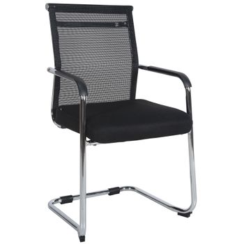 Clp Silla Cantilever Denny En Tela & Malla Cromado 51x55x95 Cm