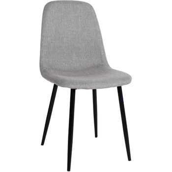 Clp Silla De Comedor Napier Tela Gris Claro 51x44x88 Cm