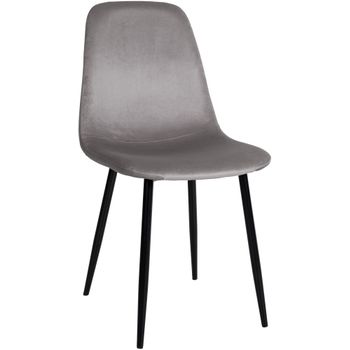 Clp Silla De Comedor Napier Terciopelo Gris 51x44x88 Cm