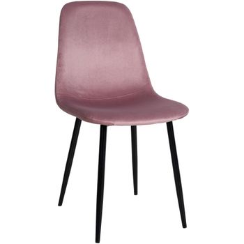 Clp Silla De Comedor Napier Terciopelo Rosado 51x44x88 Cm