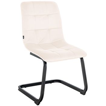 Clp Silla De Comedor Vermont En Terciopelo Metal Crema 58x47x87 Cm