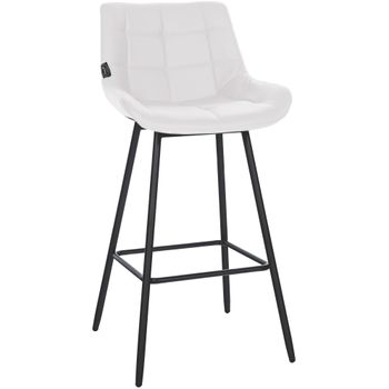 Clp Taburete De Bar Weston Simil Cuero Blanco 56x49x104 Cm