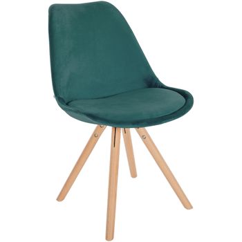 Clp Silla De Salón Sofia Tapizada En Terciopelo Verde 54x48x81 Cm