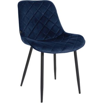 Clp Silla De Comedor Springs En Terciopelo Azul 60x53x82 Cm