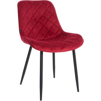 Clp Silla De Comedor Springs En Terciopelo Rojo 60x53x82 Cm