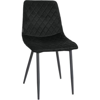 Clp Silla De Comedor Telde De Terciopelo Negro 57x45x83 Cm