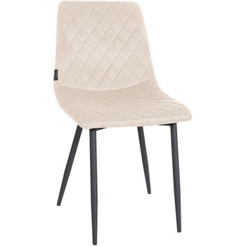 Clp Silla De Comedor Telde De Terciopelo Crema 57x45x83 Cm