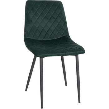 Clp Silla De Comedor Telde De Terciopelo Verde Oscuro 57x45x83 Cm