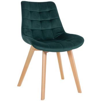 Clp Silla De Comedor Brook En Terciopelo Verde 63x54x84 Cm