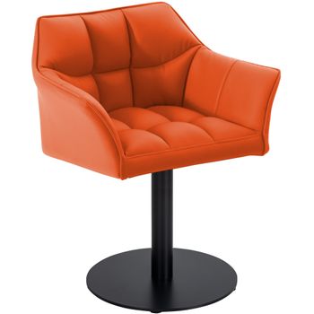 Clp Silla Lounge Damaso Simil Cuero Naranja 48x64x75 Cm