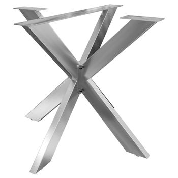 Clp Patas De Mesa Biloxi Metálicas Metal Acero Inoxidable 85x85x71 Cm