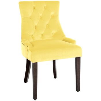 Clp Silla De Comedor Aberdeen En Terciopelo Amarillo 58x55x92 Cm