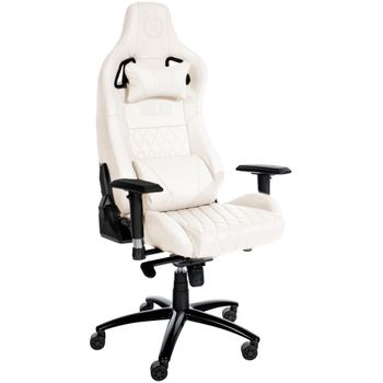 Clp Silla De Oficina Keren De Cuero Genuino Cuero Auténtico Blanco 64x70x129 Cm