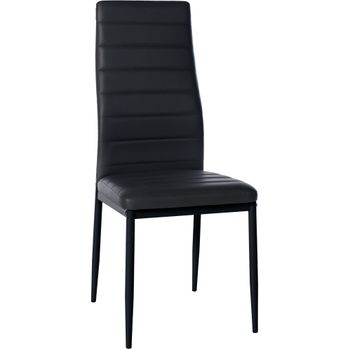 Clp Silla De Comedor Mayfair Simil Cuero Negro 40x41.5x99 Cm