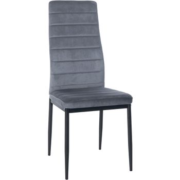 Clp Silla De Comedor Mayfair Terciopelo Gris Claro 40x41.5x99 Cm