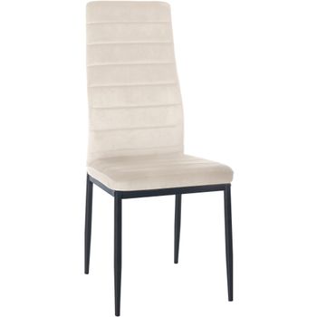 Clp Silla De Comedor Mayfair Terciopelo Crema 40x41.5x99 Cm