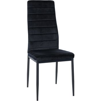 Clp Silla De Comedor Mayfair Terciopelo Negro 40x41.5x99 Cm