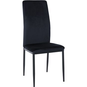 Clp Silla De Comedor Savino Terciopelo Negro 40x41.5x99 Cm