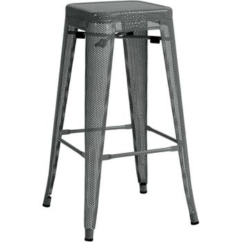 Clp Taburete De Bar Fletcher Metal Gris 43x43x77 Cm