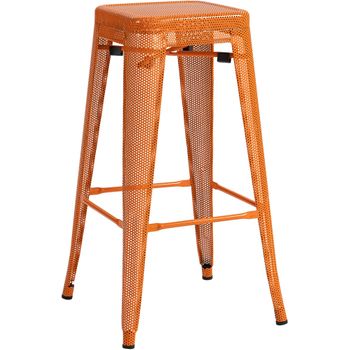 Clp Taburete De Bar Fletcher Metal Naranja 43x43x77 Cm