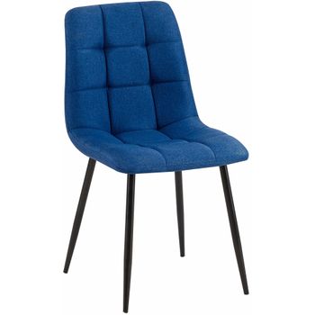 Clp Silla De Comedor Antibes En Tela Azul 55x45x84 Cm