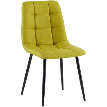 Clp Silla De Comedor Antibes En Tela Verde 55x45x84 Cm